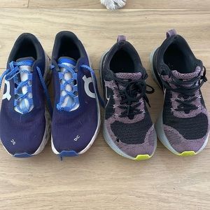 Two pairs of running shoes